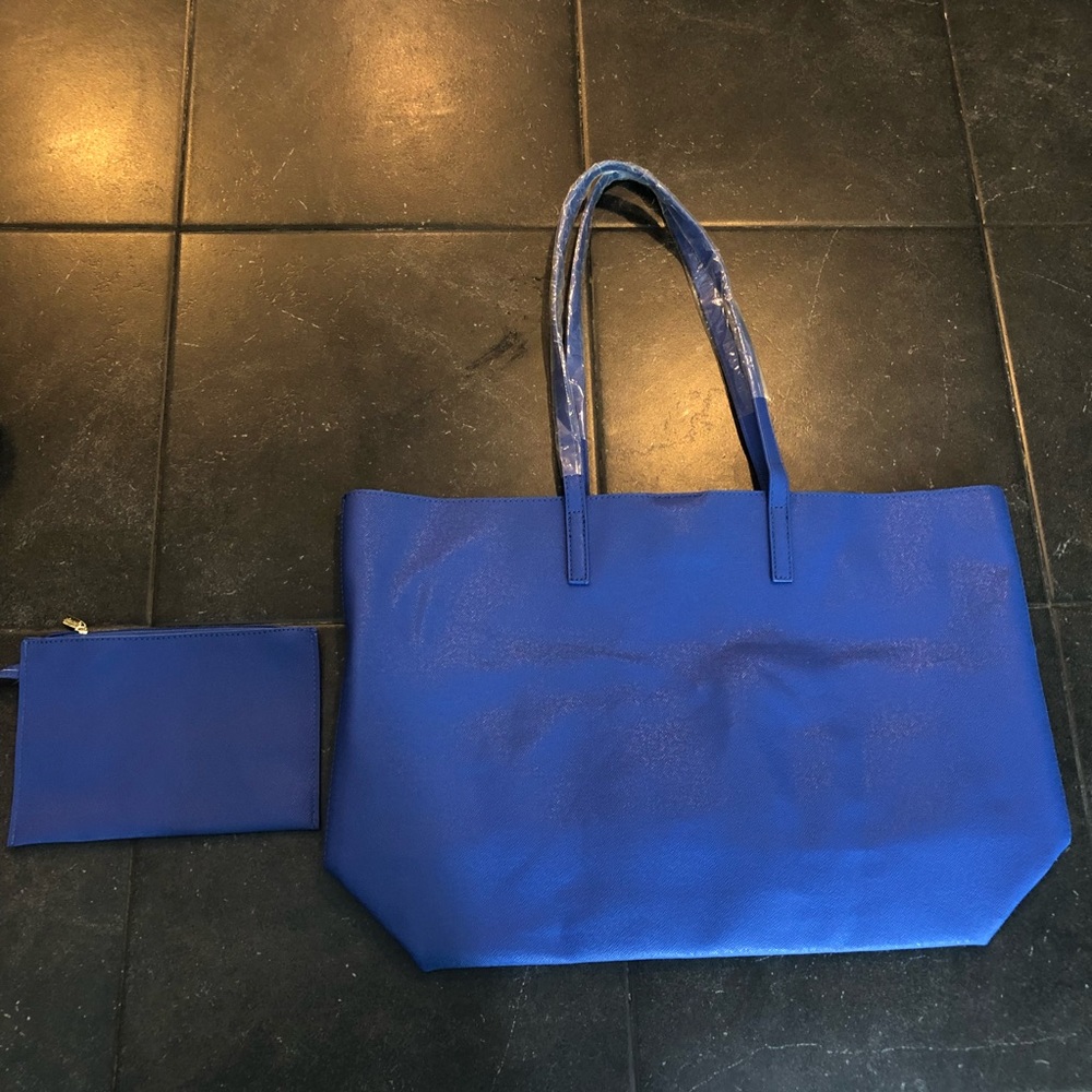 Blue lord and Taylor bag with mini wallet pouch